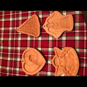 Vintage Cotton Press Terracotta Cookie Molds